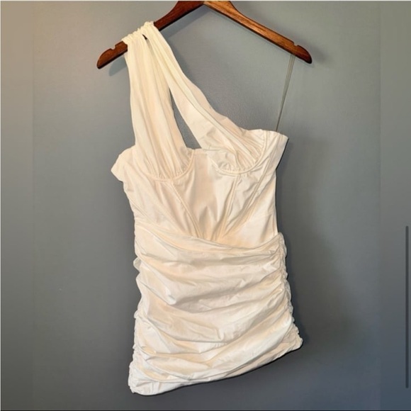 House of CB Clementine White Mini Dress One Shoulder XS - Picture 3 of 9